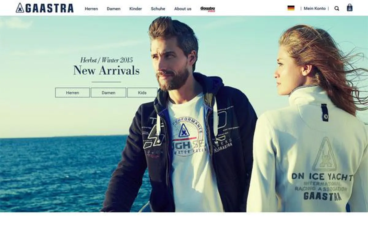 Gaastra Online Shop, Shop Usability Award 2015 Gewinner, www.gaastraproshop.com