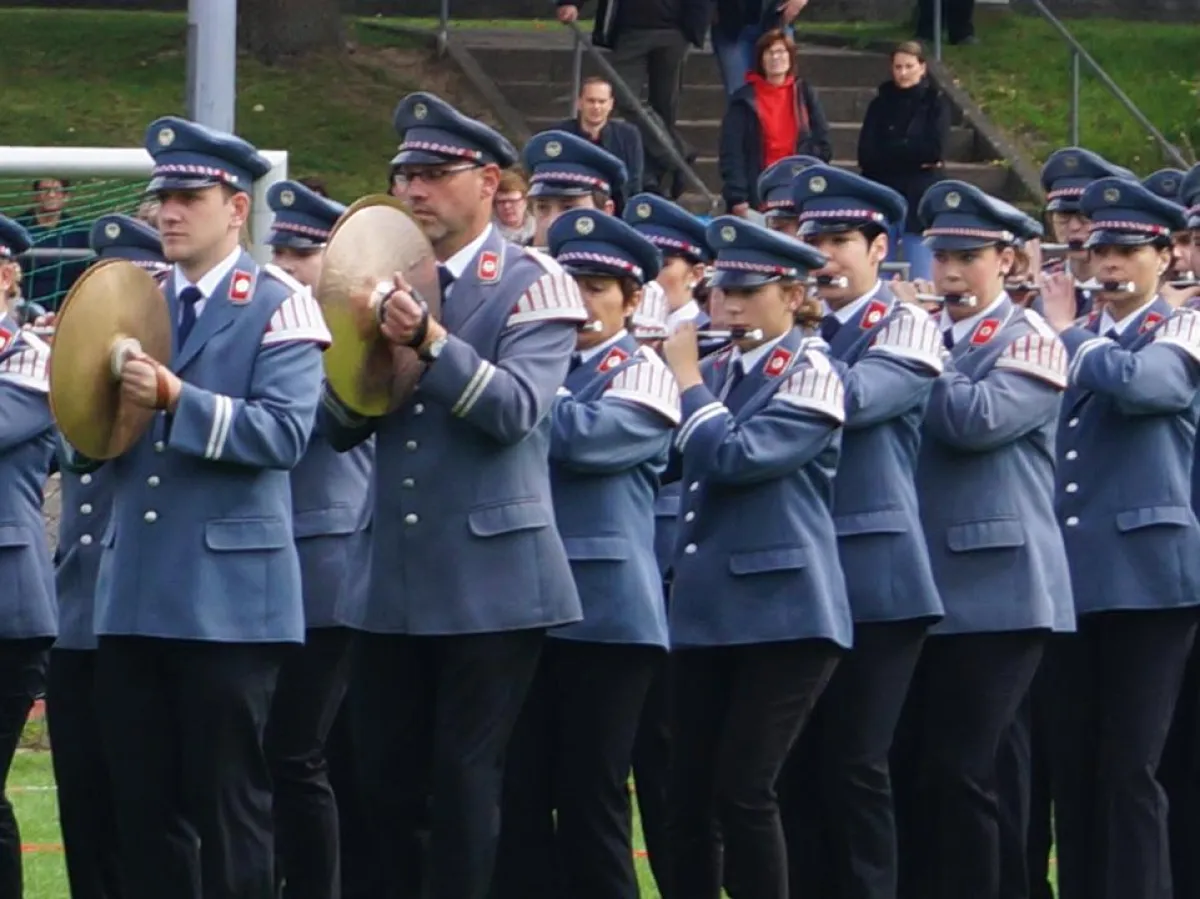 Auftritt des Spielmanns- und Fanfarenzugs Fürstenau bei den niedersächsischen Landesmeisterschaft