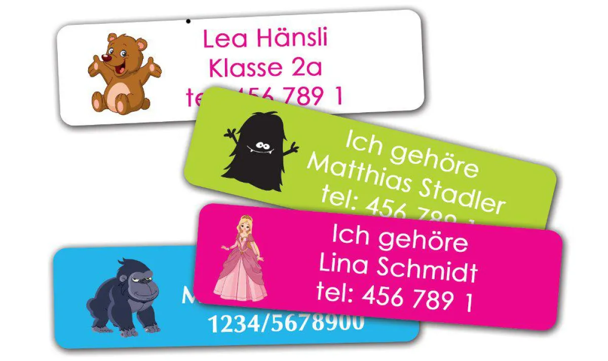 Namensetiketten von Stickerkid trotzen Hitze und Löschwasser