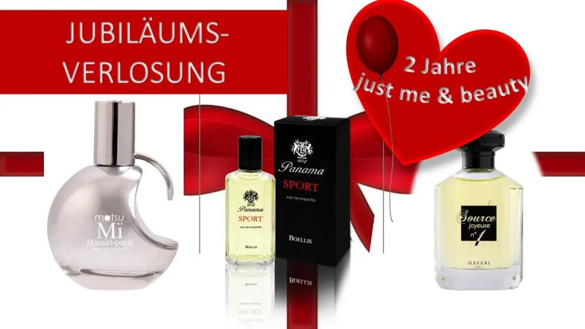 Parfüm-Luxus hoch drei bei der just me & beauty-Geburtstagsverlosung