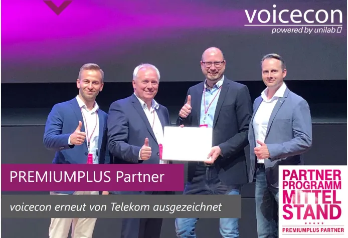 Bild: Telekom zeichnet voicecon zum wiederholten Male als PremiumPlus Partner aus