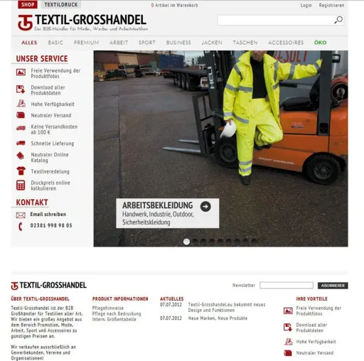 Bild: Textil-Großhandel.eu mit neuem Internetauftritt