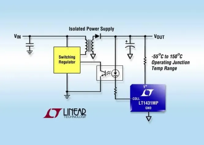 Linear Technology | LT1431: Shunt-Regler mit einstellbarer Ausgangsspannung Bild: Linear Technology | LT1431: Shunt-Regler mit einstellbarer Ausgangsspannung