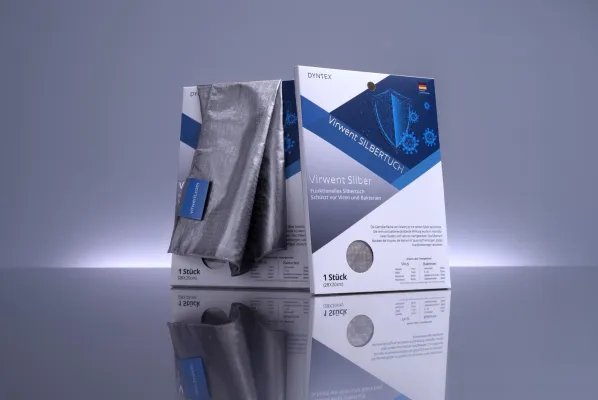 Bild: Neuheit von Dyntex: Virwent Silbertuch schützt gegen Coronaviren und andere Keime