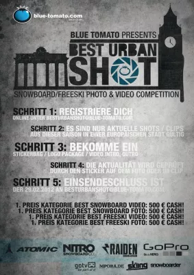 Bild: Blue Tomato goes Europe mit dem Best Urban Shot Foto und Film Wettbewerb