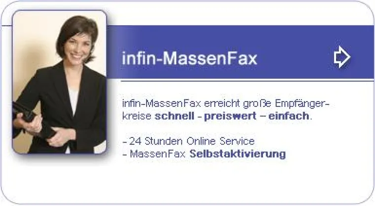 Bild: Selbstbedienung beim infin-FaxService an Ärzte und Apotheker
