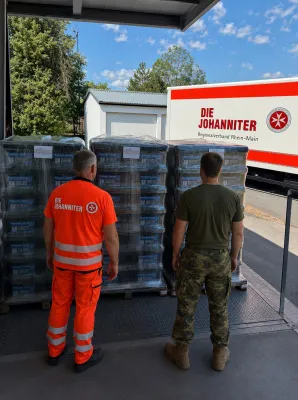 Bild: Einsatzverpflegung und Trinkwasser für Hilfskräfte in Venezuela