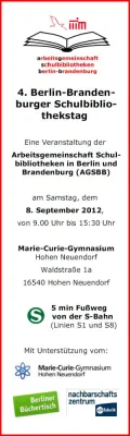 Bild: 4. Berlin-Brandenburger Schulbibliothekstag am 8.9.2012