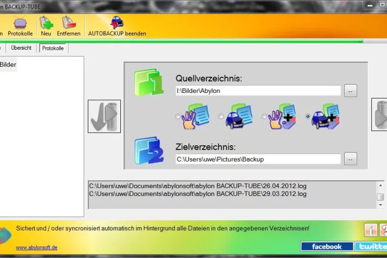 abylon BACKUP-TUBE sichert einfach ihre Daten Bild: abylon BACKUP-TUBE sichert einfach ihre Daten
