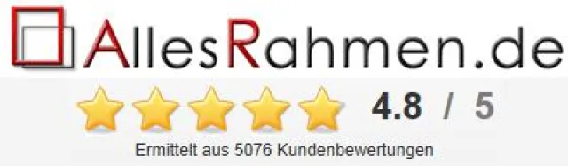 Bild: AllesRahmen hat 4,8 Sterne von 5 – mehr als 5.000 positive Bewertungen auf ekomi