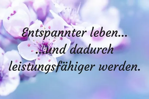 Bild: Leistungsfähiger durch einen entspannten Lebenstil?