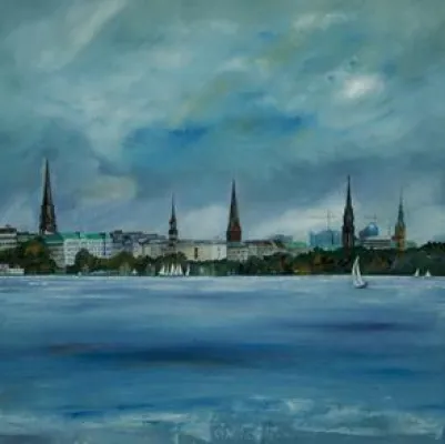 Bild: "HEIMAT-HAFEN-HAMBURG" Ausstellung von Angelika Kahl