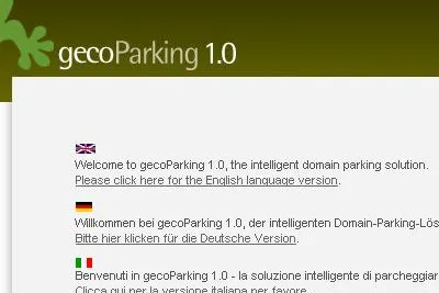 Bild: gecoParking 1.0 - die erste Software für Domain-Parking- und Auto-Publishing