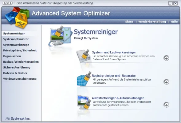 Bild: Advanced System Optimizer 2: Werkzeugkoffer für Windows