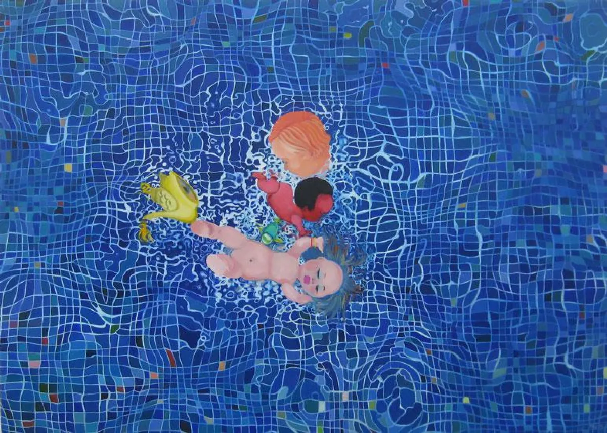 Marcela Böhm: Das Ende des Spiels, 2012. Öl auf Leinwand, 100 x 140 cm.