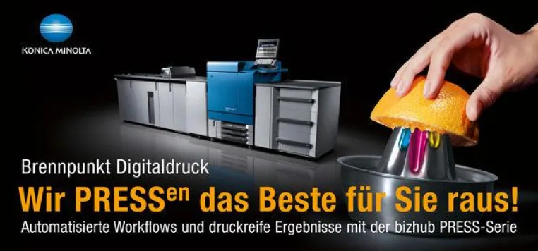 Bild: Lead-Print auf Veranstaltungen von Konica Minolta Deutschland