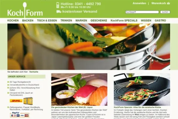 Bild: Neues Outfit, bewährter Content - Der Online-Fachhändler KochForm geht verjüngt ins Frühjahr