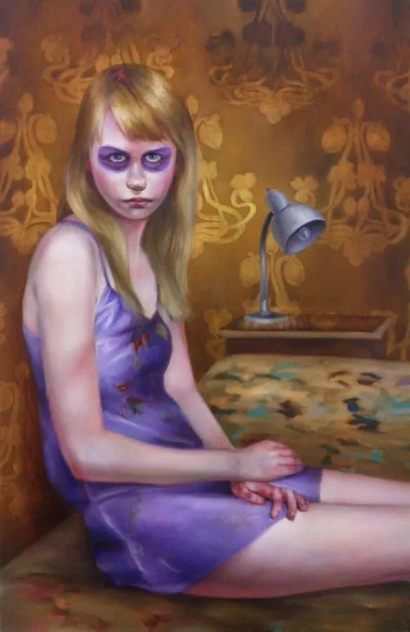 Simone Haack - Veilchen, 2012. Öl / Nessel, 130 x 85cm