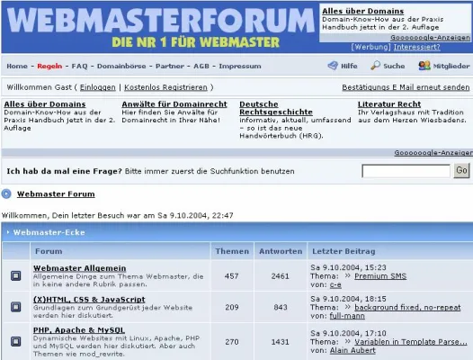 Bild: Webmasterforum.ch wird erwachsen: Verdoppelung der Mitgliederzahl in nur vier Monaten