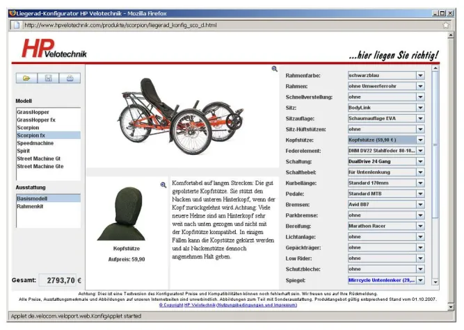 Bild: Per Mausklick zum Wunsch-Liegerad