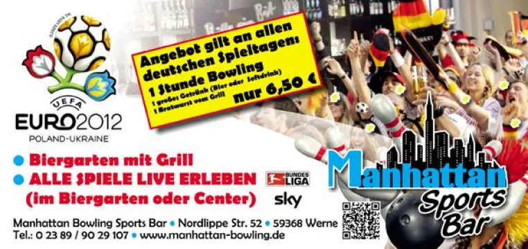 Bild: EM-Übertragung an der Manhattan Bowling Sport Bar zur EM 2012