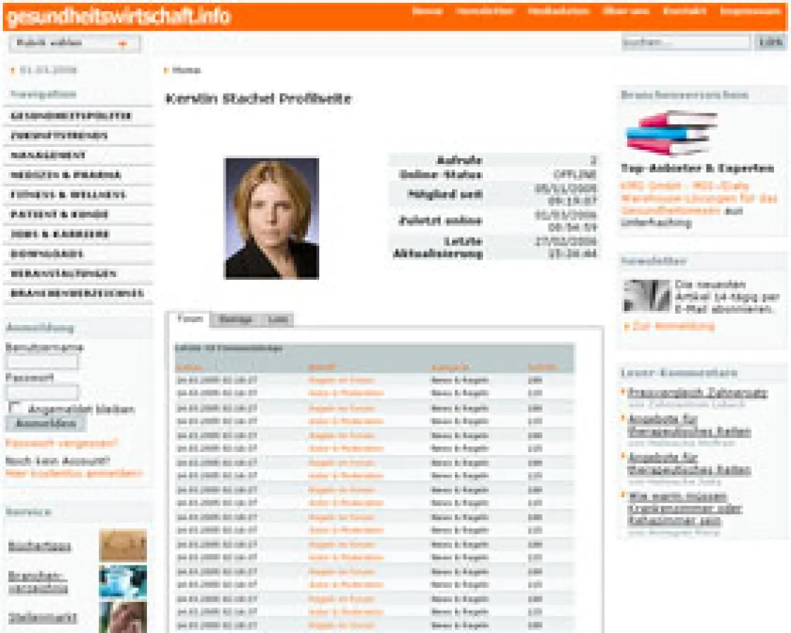 Abbildung: Profilübersicht