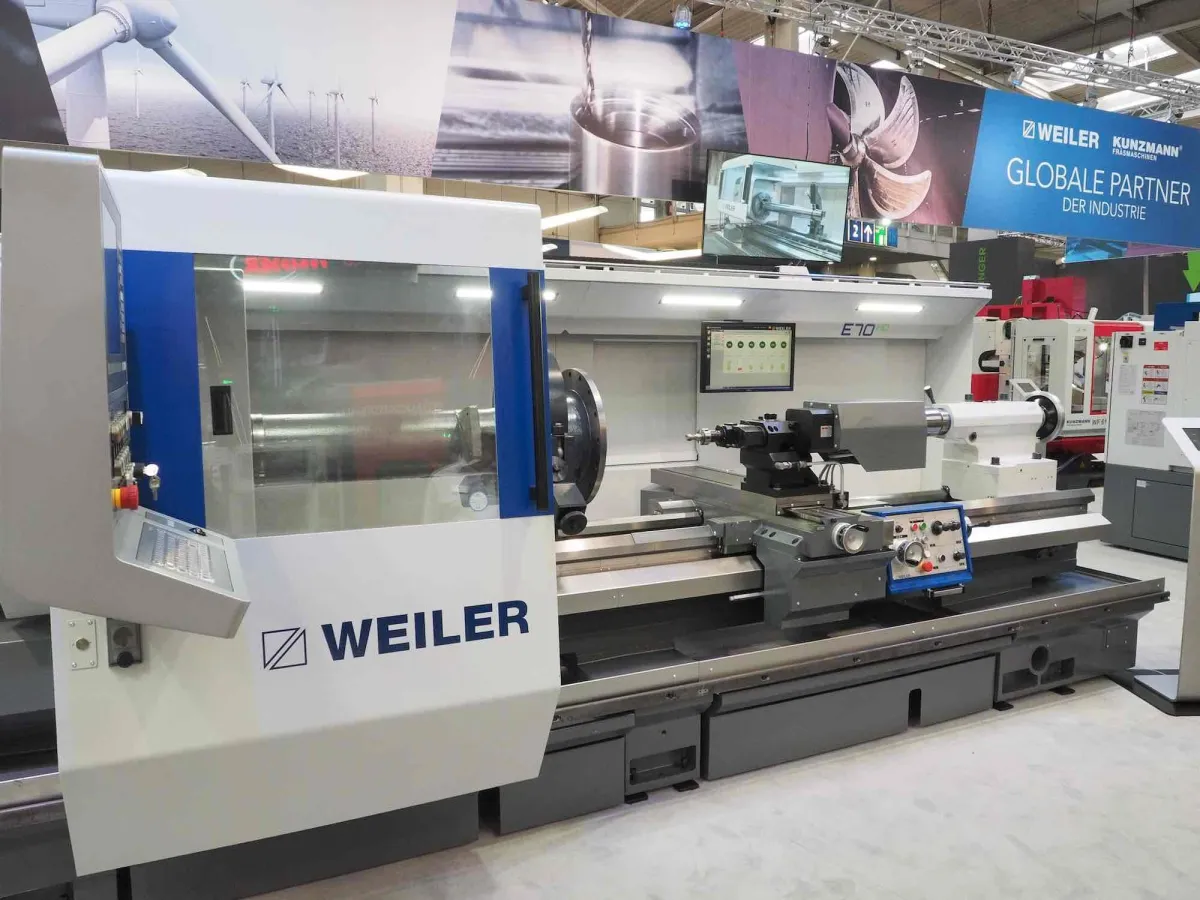 Zyklengesteuerte Präzisions-Drehmaschine E70HD mit WCM Weiler Condition Monitoring (Foto: WEILER).