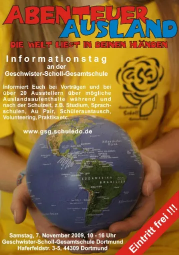 Bild: Von Dortmund in die weite Welt – Geschwister-Scholl-Gesamtschule informiert über Wege ins Ausland