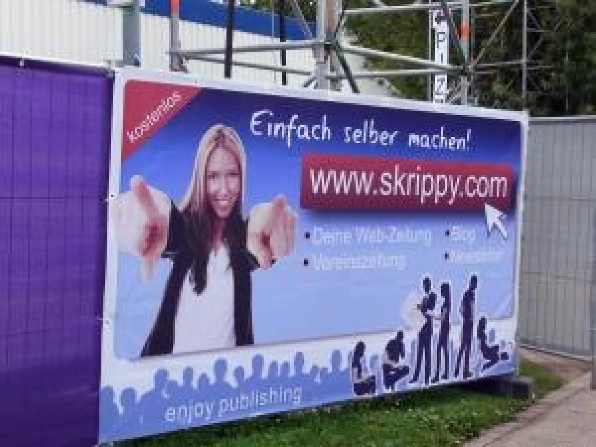 Skrippy-Bauzaunbanner bei DAS FEST 2011