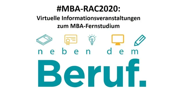 Virtuelle Informationsveranstaltung zum MBA-Fernstudium Bild: Virtuelle Informationsveranstaltung zum MBA-Fernstudium