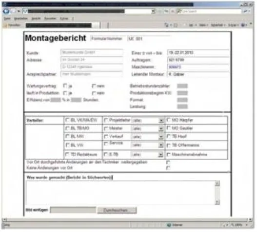 Effizientes Montagebericht-Management durch zentrale Prozessplattform Bild: Effizientes Montagebericht-Management durch zentrale Prozessplattform