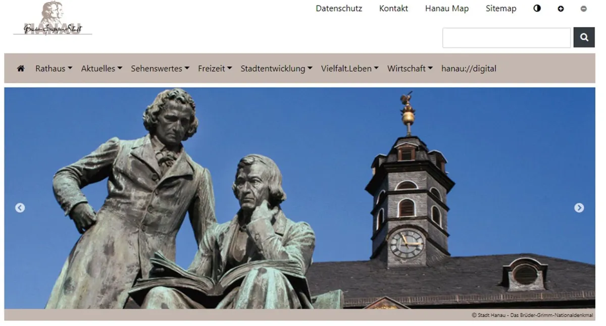 Startseite von hanau.de