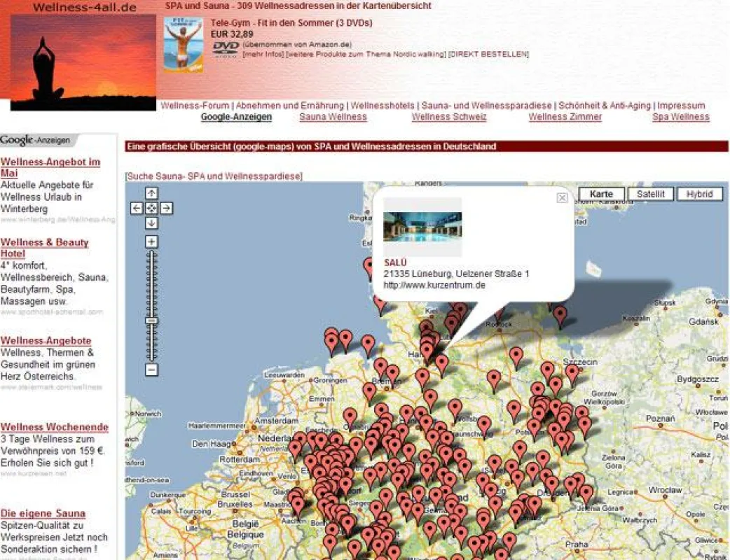 SPA Übersicht als Deutschlandkarte (Google-MAPS)