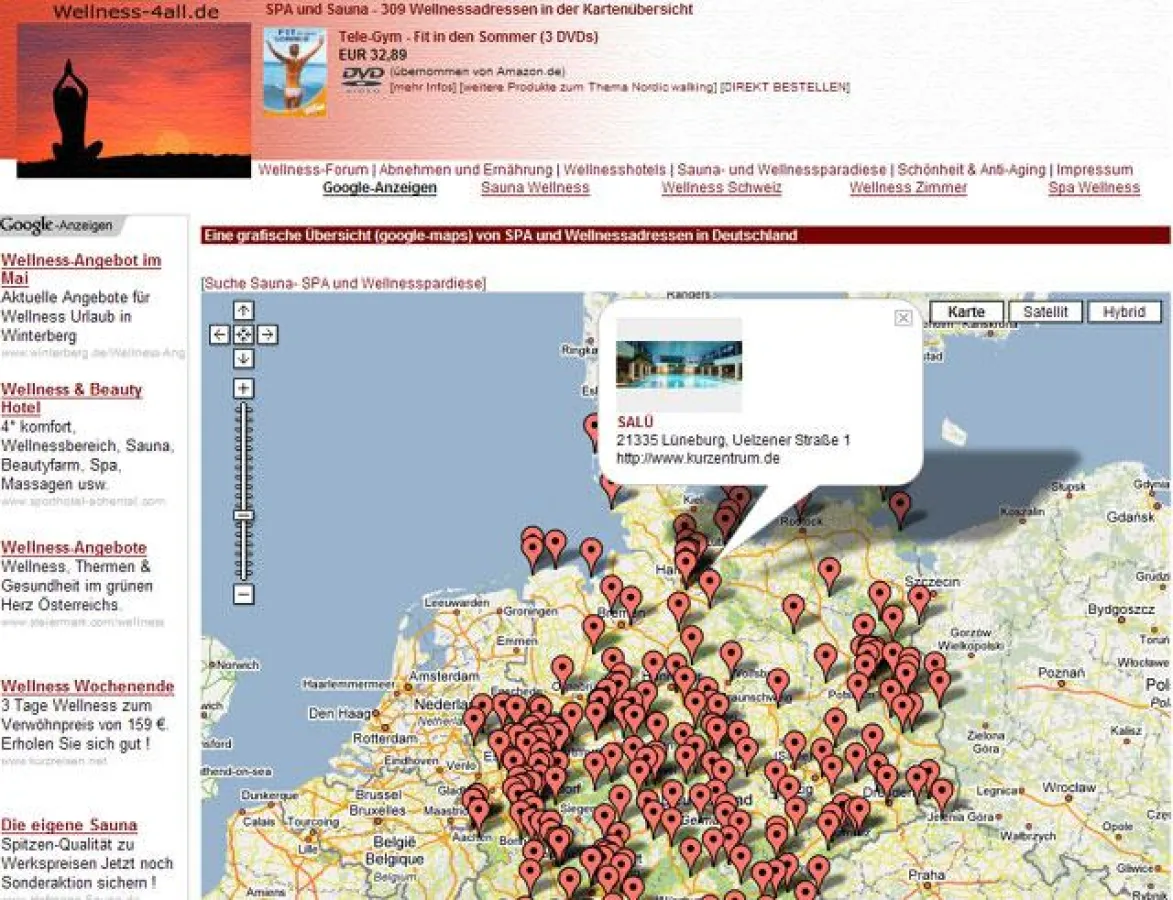 SPA Übersicht als Deutschlandkarte (Google-MAPS)