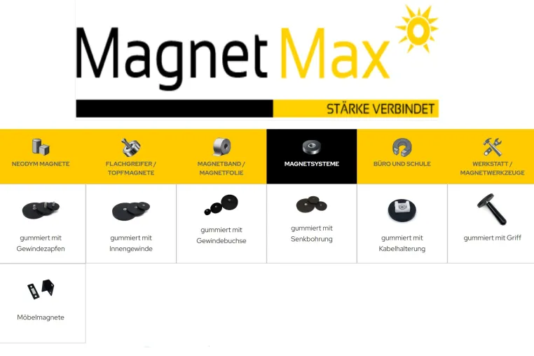 Magnet Shop MagnetMax.de expandiert: Neue Produkte & innovative Magnetsysteme für Industrie & Handwerk. Bild: Magnet Shop MagnetMax.de expandiert: Neue Produkte & innovative Magnetsysteme für Industrie & Handwerk.