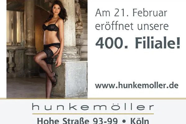 Niederländisches Lingerie-Unternehmen bewirbt Filialeröffnung in Köln mit Außenwerbung Bild: Niederländisches Lingerie-Unternehmen bewirbt Filialeröffnung in Köln mit Außenwerbung