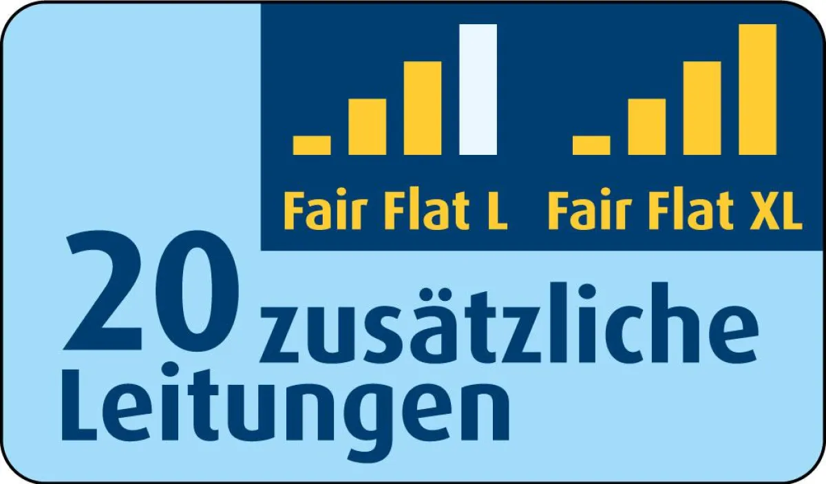 20 Leitungen zusätzlich in zahlreichen Tarifen