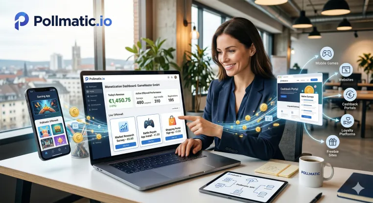 Bild: Pollmatic.io erweitert Monetarisierungsmöglichkeiten für Publisher, Apps und digitale Plattformen