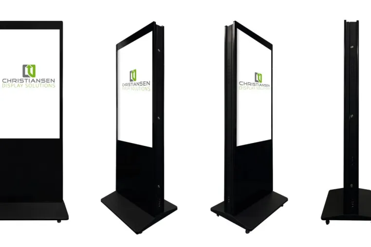 Doppelseitige Digital Signage Stelen erhöhen die Aufmerksamkeit Bild: Doppelseitige Digital Signage Stelen erhöhen die Aufmerksamkeit