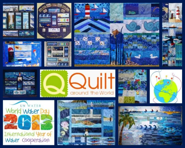 Bild: Textile Unikate für die wunderbare Welt des Wassers - Der 2. Internationale Block Swap bewegt Quilter weltweit