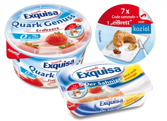 Bild: Kultiges „eiBrett“ als Prämie: Große Treuepromotion von Exquisa in Kooperation mit koziol