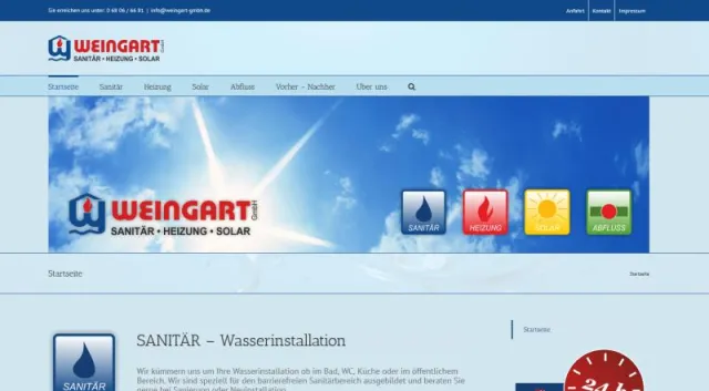 Bild: Weingart GmbH aus Heusweiler mit neuem Online-Auftritt