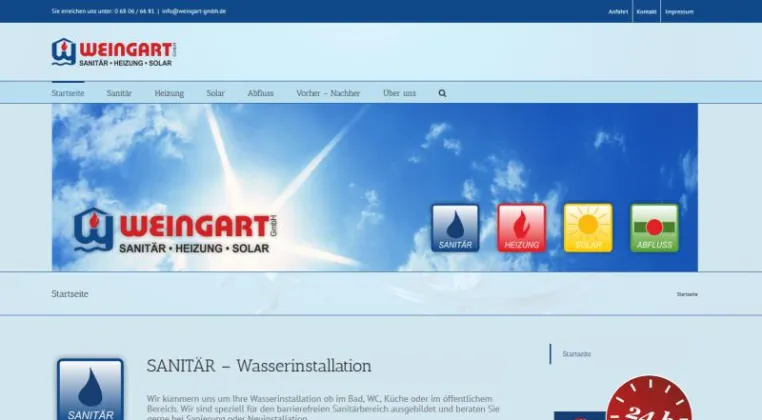 Bild: Weingart GmbH aus Heusweiler mit neuem Online-Auftritt