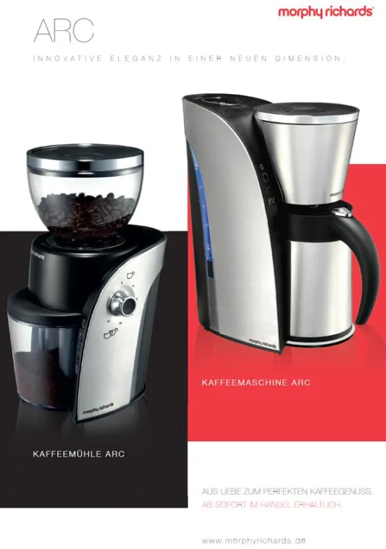 ARC Kaffeemaschine und ARC Kaffeemühle