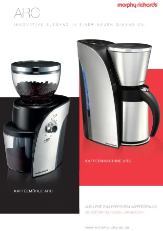 Die neue Designserie ARC von morphy richards Bild: Die neue Designserie ARC von morphy richards