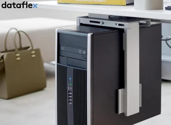 Bild: Elegant, sicher und praktisch - PC Halterungen nicht nur am Schreibtisch