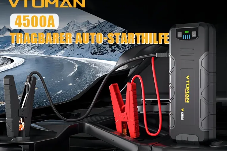 VTOMAN V4500 Starthilfe Power-Pack: Der ultimative Begleiter für unterwegs. Bild: VTOMAN V4500 Starthilfe Power-Pack: Der ultimative Begleiter für unterwegs.