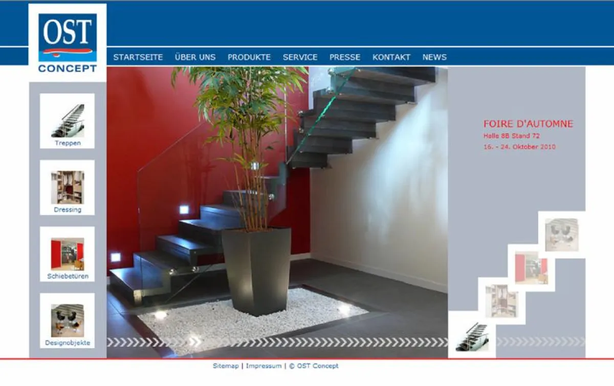 Startseite von www.ost-concept.lu