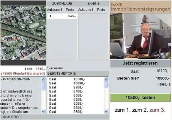 Bild: Online Live Immobilien-Auktion Samstag 17.03.2012 11:00 Uhr
