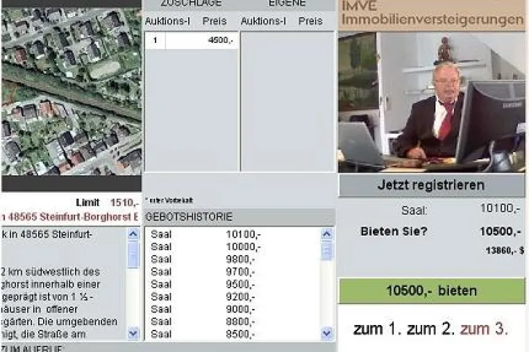Bild: Online Live Immobilien-Auktion Samstag 17.03.2012 11:00 Uhr